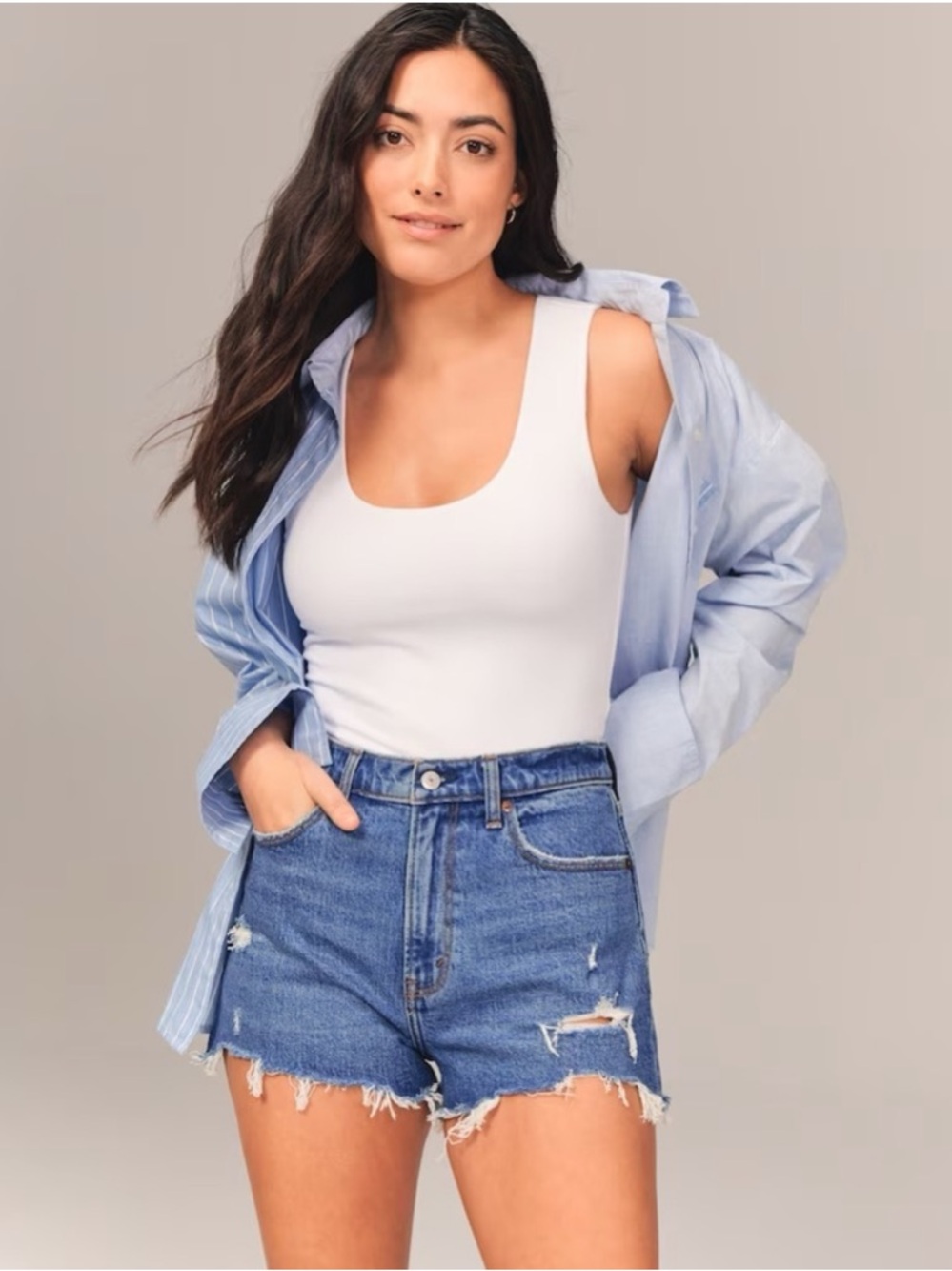 Abercrombie & Fitch Curve Love The Mom Short High Rise